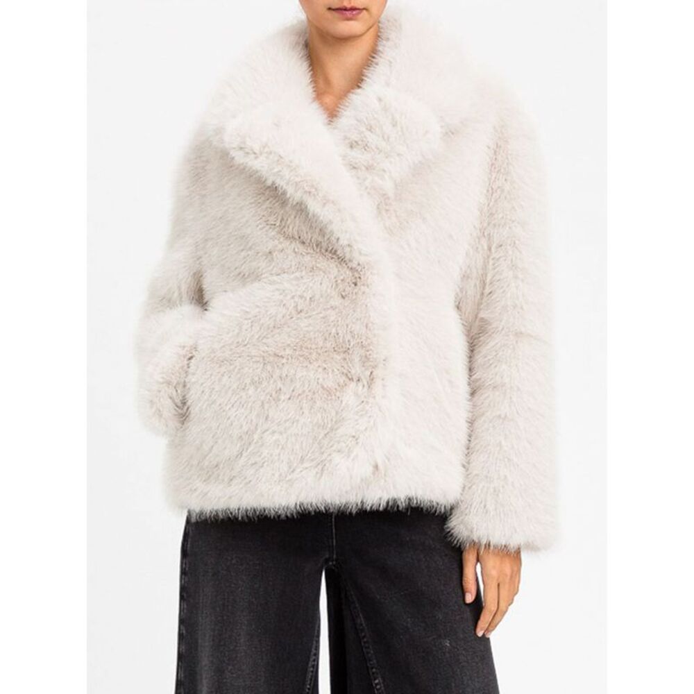 Actitude Twinset Women Actitude Twinset Short Double-Breasted Faux Fur Jacket